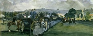 Rennbahn in Longchamps, 1864 von Édouard Manet