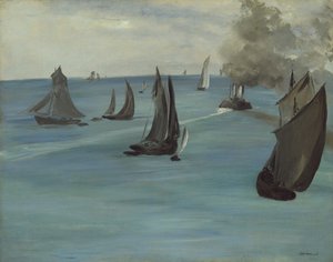Dampfschiff verlässt Boulogne, 1864