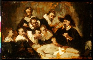Die Anatomie-Lektion, nach Rembrandt, ca. 1856 von Édouard Manet
