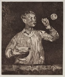 Der Junge mit Seifenblasen