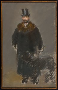 Der Mann mit dem Hund, ca. 1882 von Édouard Manet