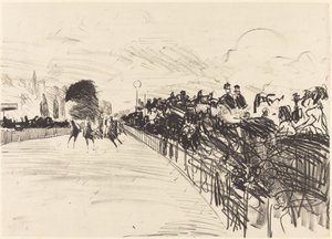 Die Rennen Les courses, 1865 von Édouard Manet