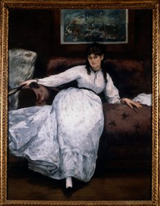 Die Ruhe (Porträt der Malerin Berthe Morisot auf einer Couch)