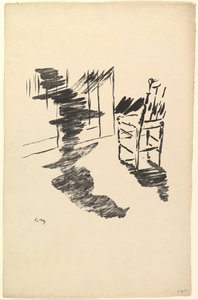 Der Schatten, der auf dem Boden schwebt. Illustration zu The Raven von Edgar Allan Poe, 1875 von Édouard Manet