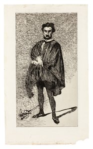 Der tragische Schauspieler (Rouvière in der Rolle des Hamlet) von Édouard Manet