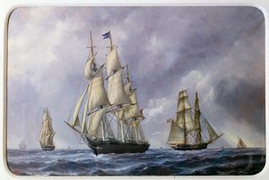 Dreimaster Englisch und Brick Französisch im Jahr 1881