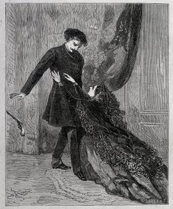 Edmond Dantès und Mercedes - Gravur von Riou, in „Der Graf von Monte Cristo“ von Alexandre Dumas père (1802-1870), ed. Jules Rouff & Cie von Edouard Riou