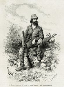 Porträt von Emile Arthur Thouar. von Edouard Riou