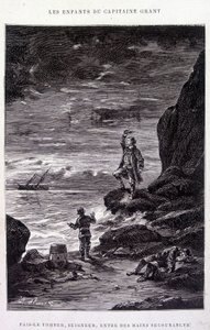 Bring ihn hinunter, Herr, in entmutigte Hände! in „Les Enfants du Capitaine Grant“ von Jules Verne
