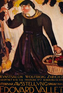 Plakat von Edouard Vallet, für seine Ausstellung in der Wolfsberg Galerie, Zürich von Edouard Vallet