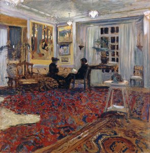 Gespräch bei den Fontaines: Herr und Frau Arthur Fontaine, 1904