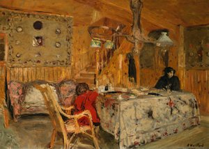 Denise Natanson und Marcelle Aron im Sommerhaus, Villerville, Normandie, um 1910 von Edouard Vuillard