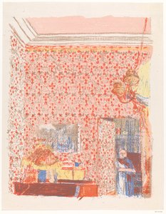 Interieur mit rosa Vorhängen I von Edouard Vuillard