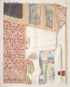 Innenraum mit rosa Tapete III