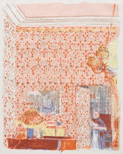 Innenraum mit rosa Tapete I von Edouard Vuillard
