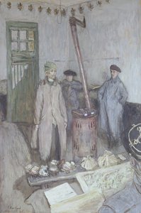 Verhör eines deutschen Gefangenen durch einen französischen Offizier, 1917 von Edouard Vuillard
