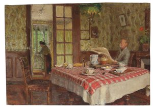 Lesen im Speisesaal, Vaucresson von Edouard Vuillard