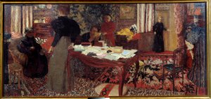 Großes Interieur mit sechs Figuren von Edouard Vuillard