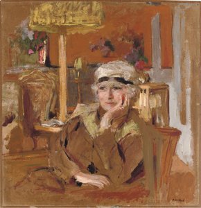 Lucy Hessel mit einem schwarzen Samtband, ca. 1921-25 von Edouard Vuillard