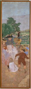 Park in Paris: Kinder spielen und Kindermädchen von Edouard Vuillard