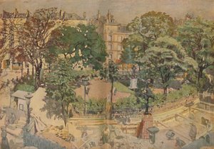 Place Vintimille, gesehen aus dem Fenster des Malers, 1917 von Edouard Vuillard