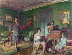 Madame André Wormser und ihre Kinder (1927) von Edouard Vuillard
