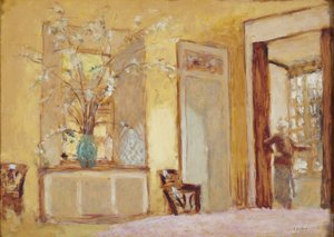 Frau in einem Innenraum (Madame Hessel in Les Clayes) von Edouard Vuillard