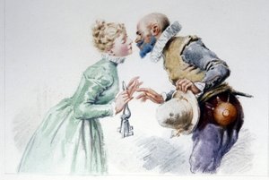 Blaubart und seine sieben Frauen. Illustration von Edouard de Beaumont
