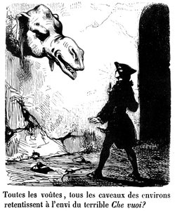 Illustration für den Roman "Le Diable amoureux" von Jacques Cazotte von Edouard de Beaumont