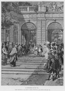Die Rückkehr von Pius VII von Edouardo Matania