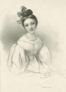 Porträt von Clara Wieck-Schumann 1819-1896, 1832