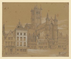 Nikolaikirche in Gent von Eduard Gaertner