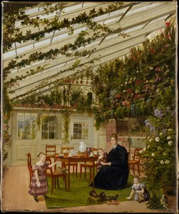 Die Familie von Herrn Westphal im Wintergarten von Eduard Gaertner