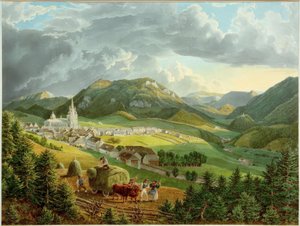 Mariazell von der Bürgeralpe von Eduard Gurk
