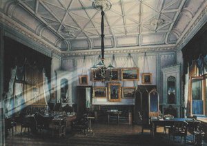 Blaues Studium von Kaiser Alexander II. (1818-81) im Farm Palace, 1860 von Eduard Hau