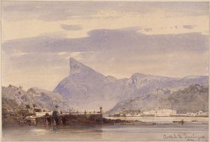 Ansicht des Hafens von St. Domingos von Eduard Hildebrandt