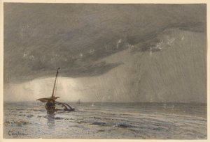 Unwetter an der Küste von Ceylon