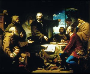 Christoph Kolumbus im Kloster La Rábida von Eduardo Cano