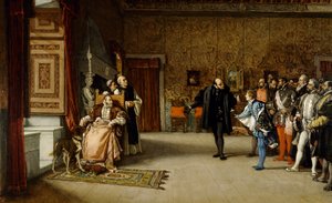 Juan de Austrias Vorstellung bei Kaiser Karl V. in Yuste, 1869