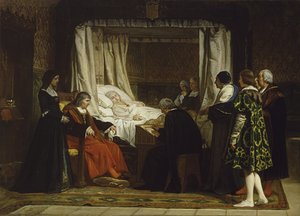Königin Isabella I. von Kastilien diktiert ihr Testament von Eduardo Rosales Gallina