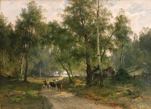 Unter den Birken. Motiv vom Mälaren von Edvard Bergh