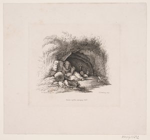 Ein Einsiedler in seiner Höhle