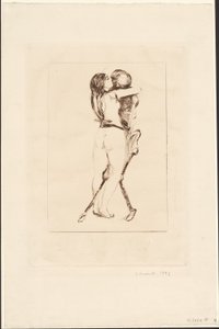 Der Tod und die Frau von Edvard Munch