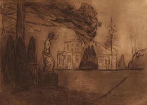Der Garten bei Nacht von Edvard Munch