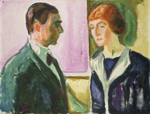 Abschied (Doppelportrait Hugo und Kathe Perls), ca. 1912 von Edvard Munch