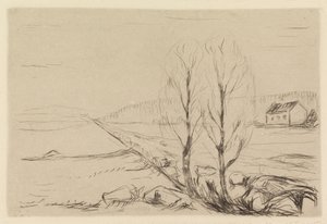 Zwei Bäume von Edvard Munch