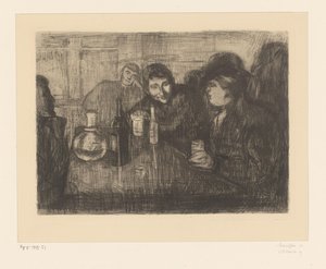 Männer an einem Tisch in einem Café