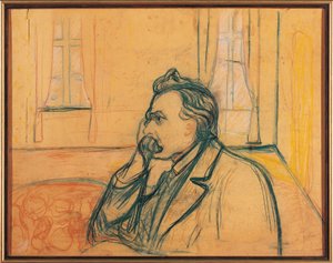 Porträt von Friedrich Nietzsche von Edvard Munch
