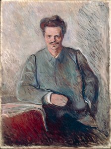 Porträt von Johan August Strindberg von Edvard Munch