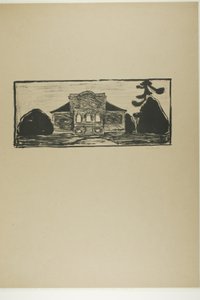 Der Garten vor Dr. Lindes Haus von Edvard Munch